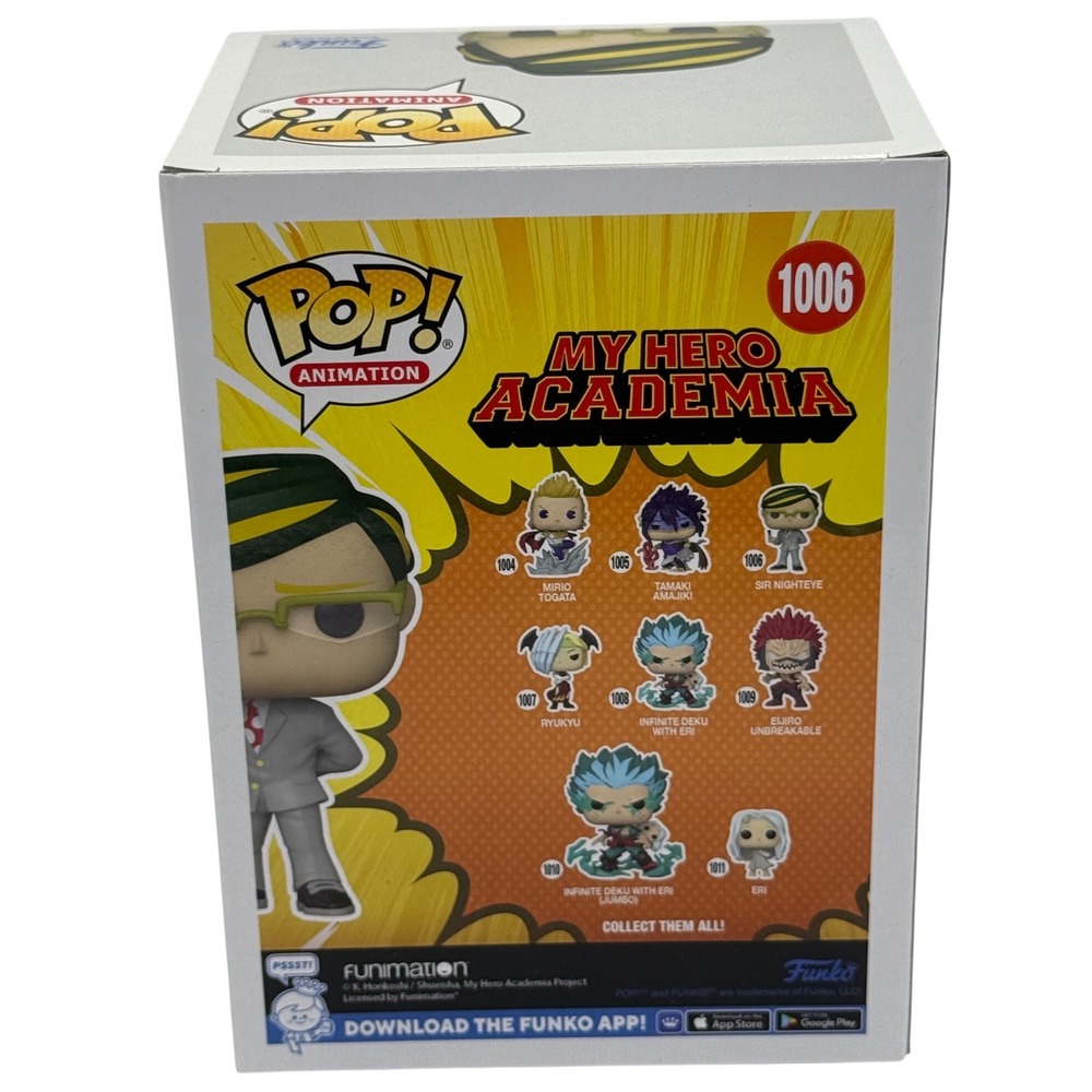 Funko Pop My Hero Academia Sir Nighteye 1006 Vinyl Figure Animation Pro Hero - Picture 2 of 9